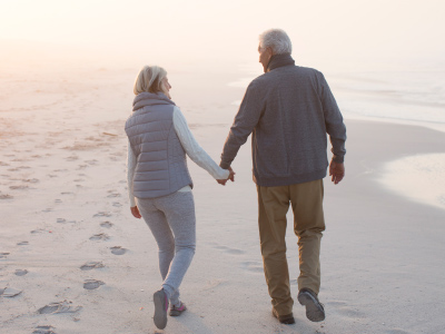 Couple Walking on the Beach